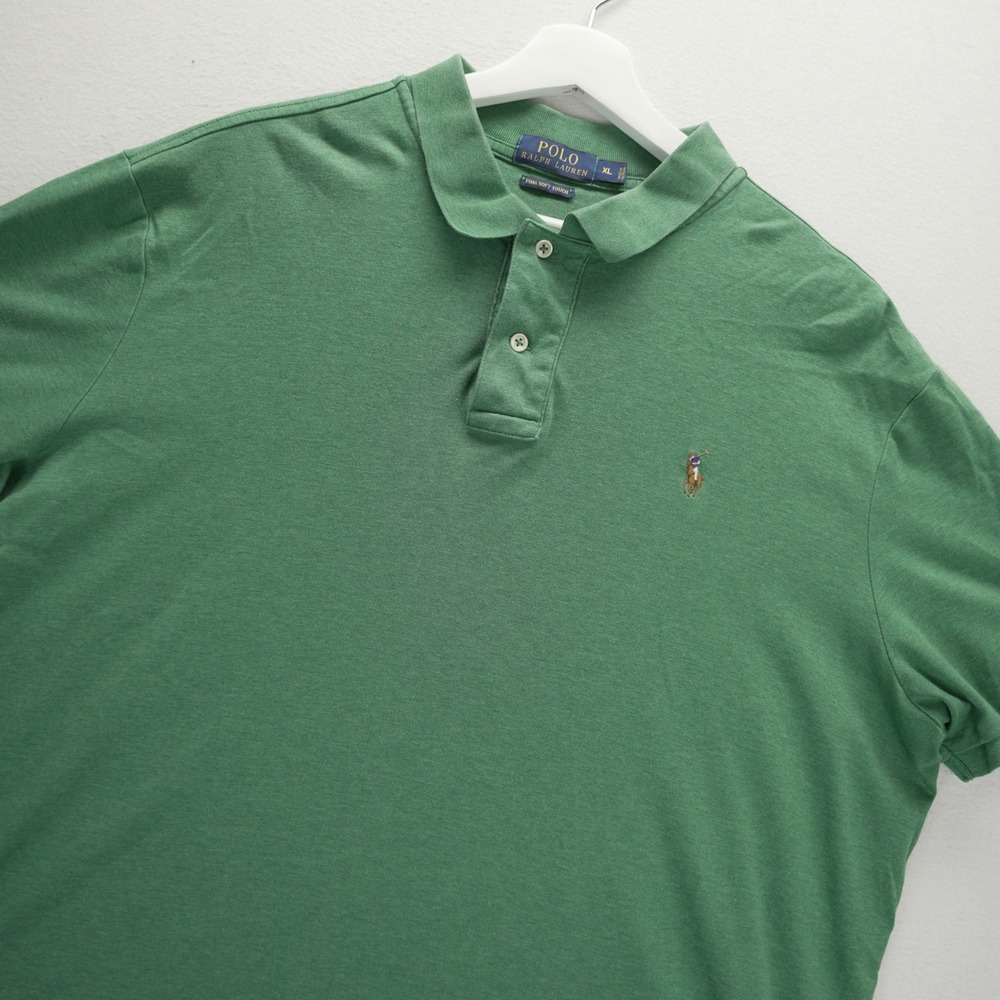 Polo Ralph Lauren Mens XL Green Pima Soft Touch Cotton Short Sleeve Polo Shirt